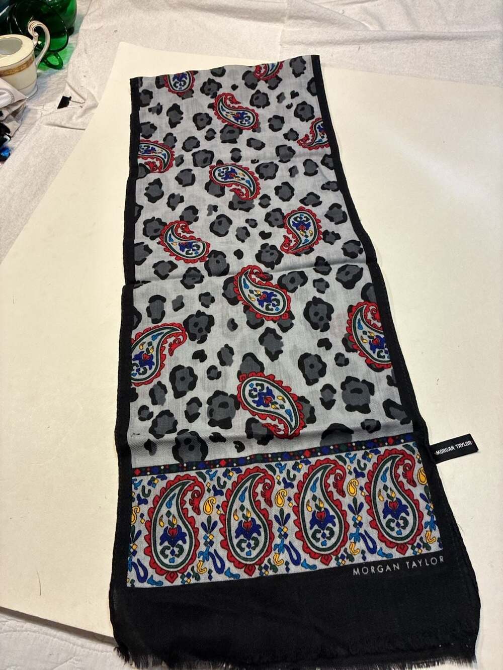 Morgan Taylor Paisley and Animal Print Long Scarf
